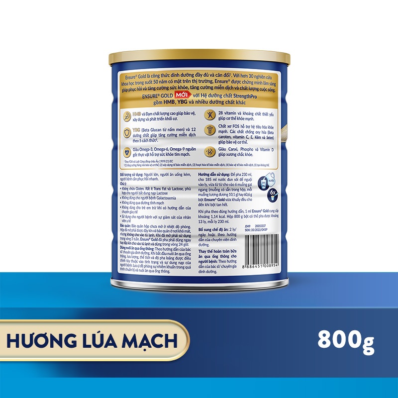 Ảnh Combo 2 Lon Sữa bột Ensure Gold Abbott hương lúa mạch 800g/ 850g 2