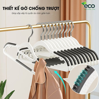Móc treo quần áo chống trượt ECO xoay 360 đa năng chất nhựa cao cấp bền bỉ