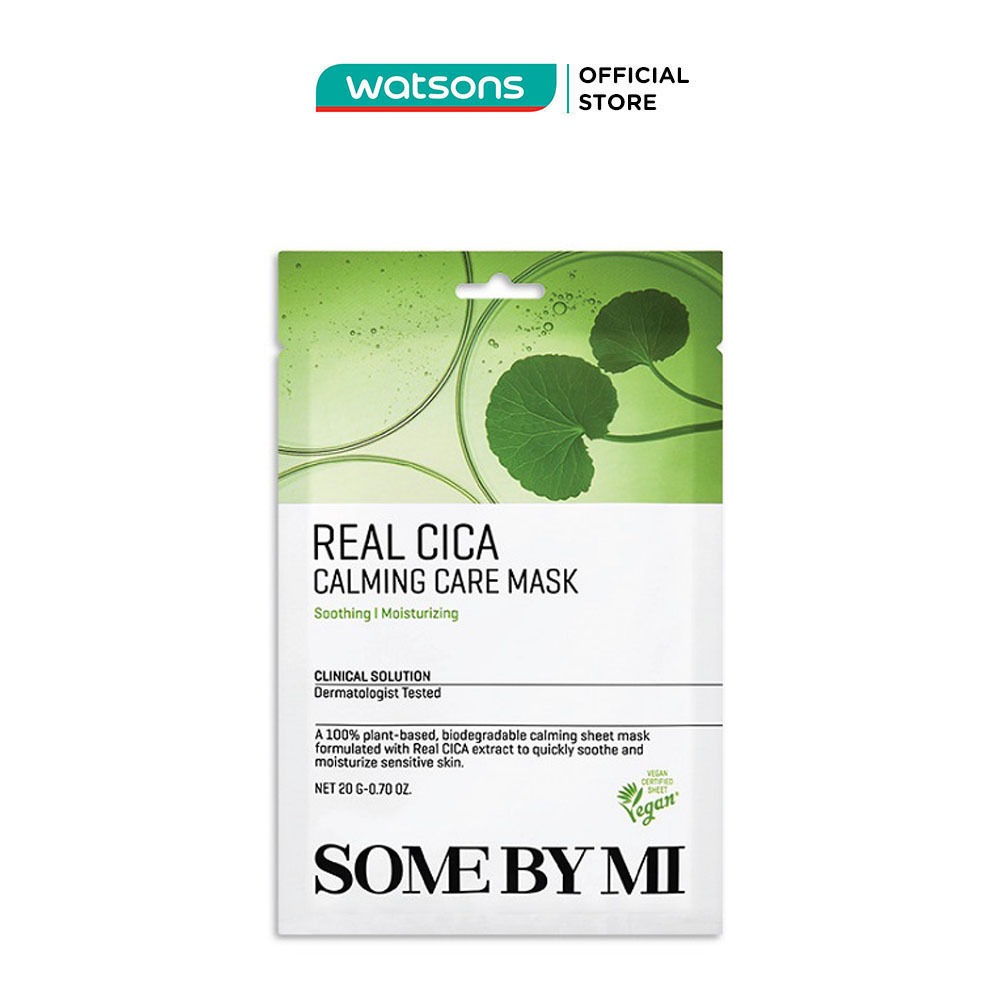 Mặt Nạ Giấy Some By Mi Chiết Xuất Rau Má Real Cica Calming Care Mask 20g