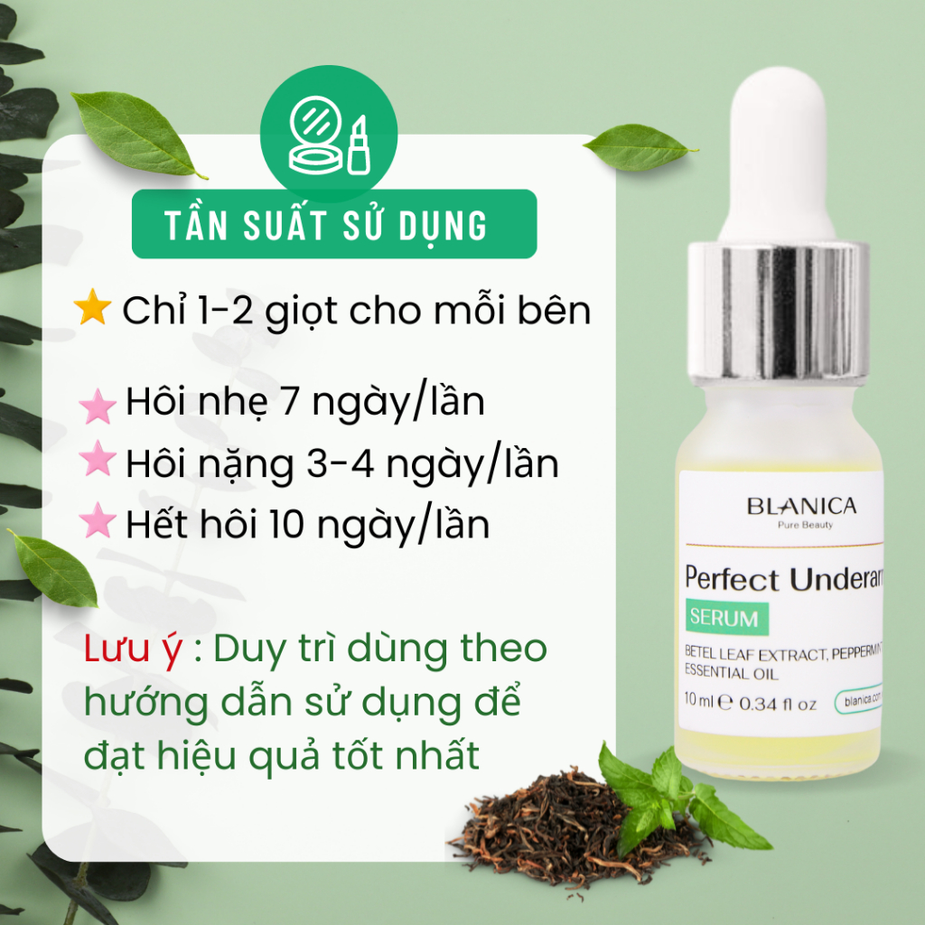 Serum hôi nách BLANICA 10ml, giảm tiết mồ hôi phù hợp với nhiều loại da
