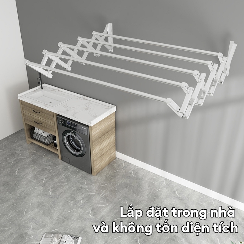 Product image ONLY giàn phơi thông minh giá phơi quần áo gấp gọn phơi đồ Gắn Tường 4