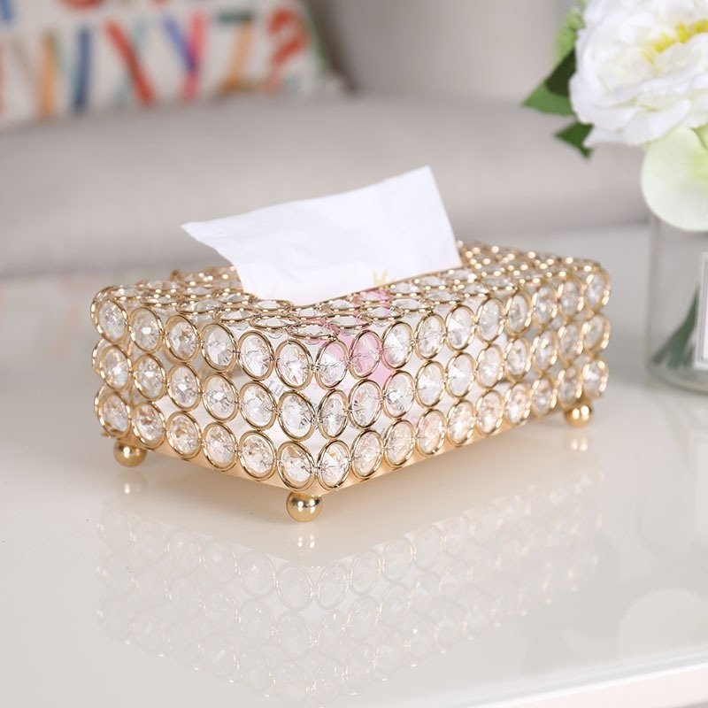Giấy Pha Lê Lily's decor house Cao Cấp sang trọng Giấy rút Sáng Tạo Gia Dụng Đựng Khăn Ăn Để Bàn decor Hộp Đựng Khăn