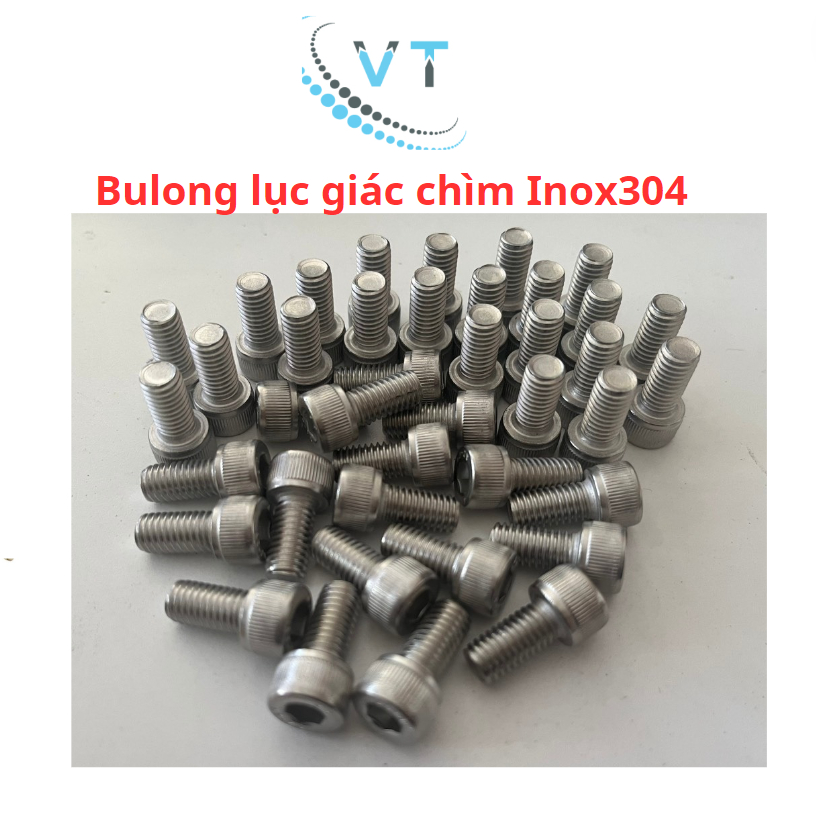 Bulong lục giác chìm đầu trụ Inox 304 M5 độ dài 6mm - 60mm (combo 20 ...