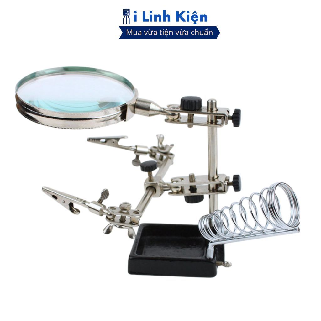 Kẹp mạch hàn kính lúp đa năng kèm giá đỡ lò xo chính hãng iLinhkien