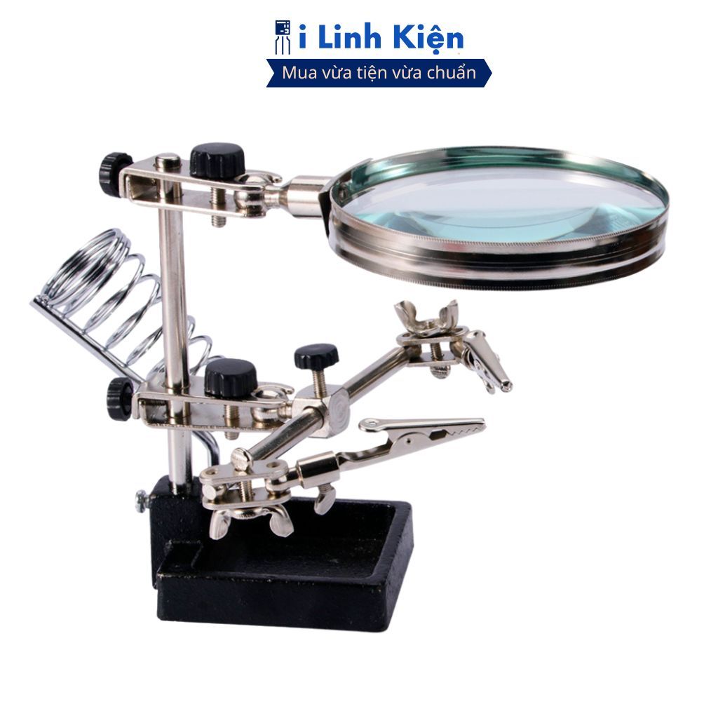 Kẹp mạch hàn kính lúp đa năng kèm giá đỡ lò xo chính hãng iLinhkien