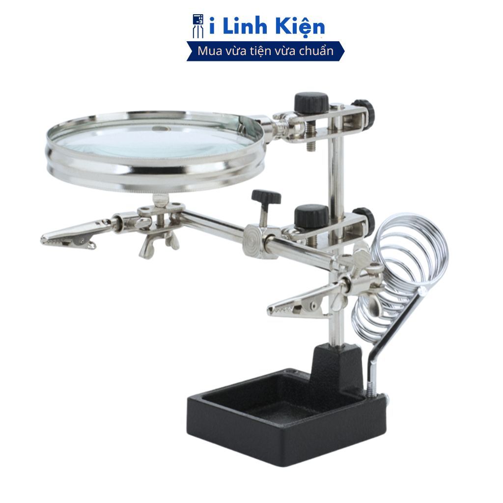 Kẹp mạch hàn kính lúp đa năng kèm giá đỡ lò xo chính hãng iLinhkien