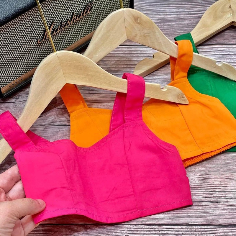 Set thời trang bé gái 3 món F0839 (12M–10Y) – áo sơ mi, áo croptop, quần short năng động, đồ bé gái cao cấp