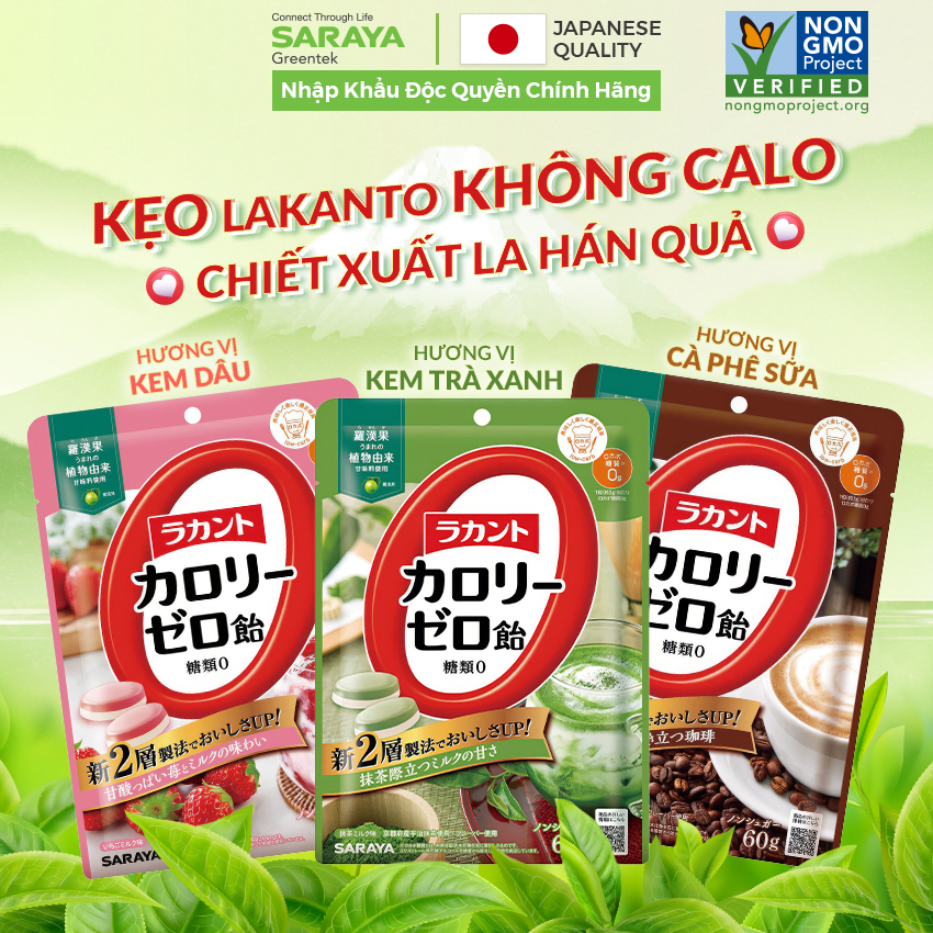 Ảnh Kẹo Lakanto Không Calo Chiết Xuất La Hán Quả, 3 Hương Vị, Không tăng đường huyết, Không gây sâu răng - 60g 1