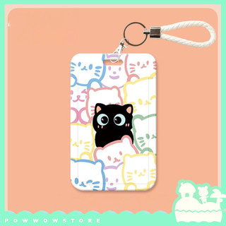 [Sẵn VN] Bao Đựng Thẻ Nhân Viên Dọc Nhựa ABS Phong Cách Nhân Vật Hoạt Hình Mèo Black Cat Đáng Yêu