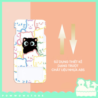 [Sẵn VN] Bao Đựng Thẻ Nhân Viên Dọc Nhựa ABS Phong Cách Nhân Vật Hoạt Hình Mèo Black Cat Đáng Yêu
