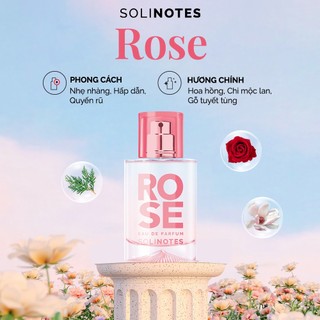 Nước hoa Pháp Solinotes Rose nước hoa nữ hương hoa hồng thanh tao thơm lâu phù hợp đi tiệc, hẹn hò