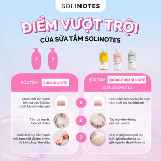 Sữa tắm hương nước hoa Solinotes Rose sữa tắm cấp ẩm lành tính thành phần thiên nhiên