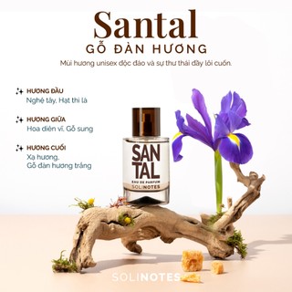 Nước hoa nam Solinotes Santal dầu thơm nam hương gỗ đàn hương thơm lâu dạng xịt độ lưu hương 8h
