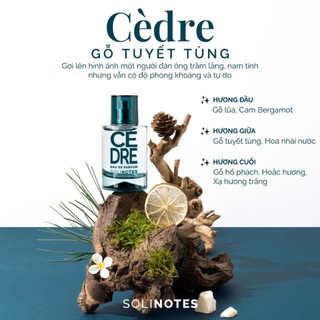 Nước hoa nam Solinotes Cedre dầu thơm nam hương gỗ tuyết tùng thơm lâu dạng xịt độ lưu hương 8h