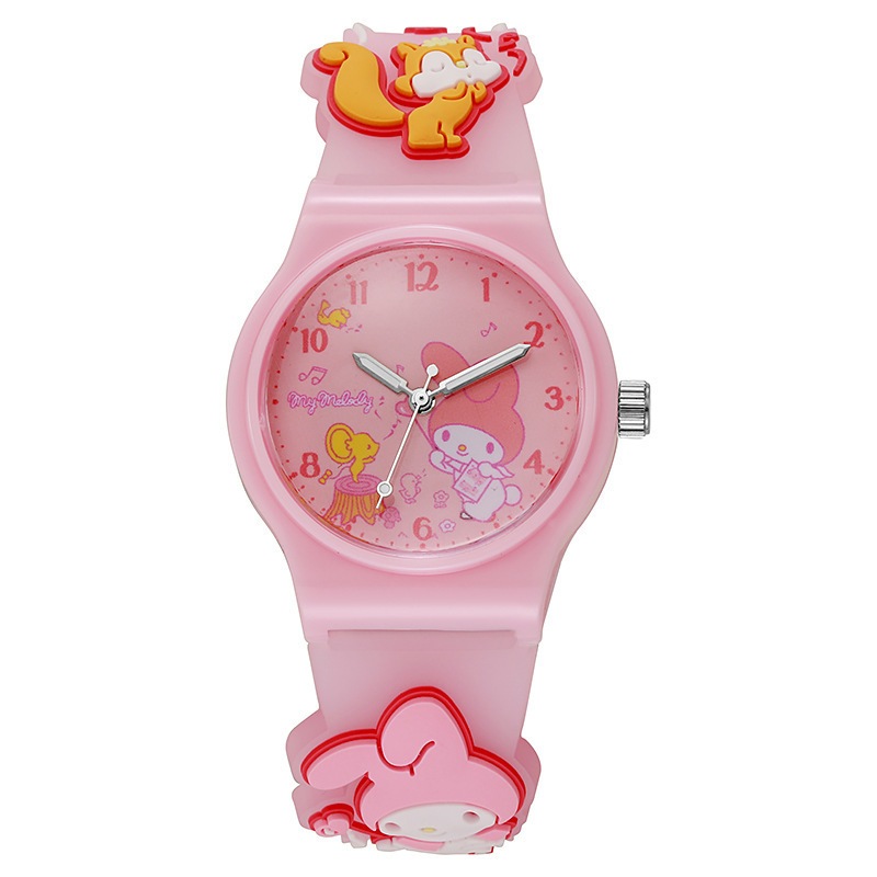 Phim hoạt hình mới Sanrio Kuromi Cinnamon Dog Dây đeo 3D Dây đeo silicon Đồng hồ trẻ em