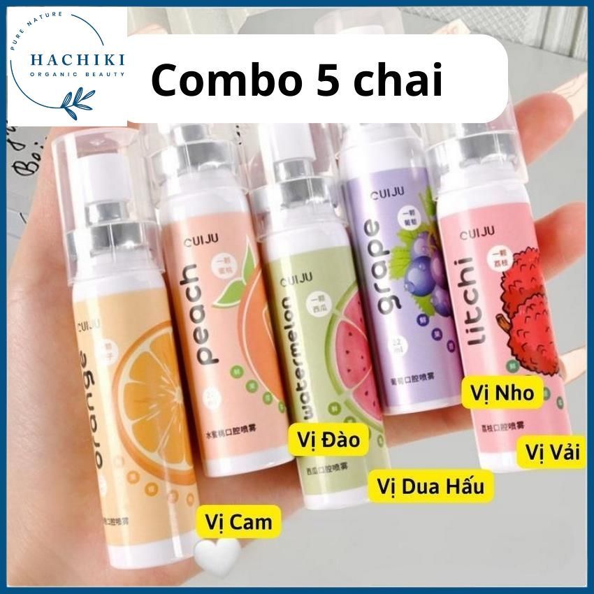 Xịt Thơm Miệng Trái Cây Xịt Thơm Miệng Thơm Mát Combo 5 Chai Xịt Miệng ...