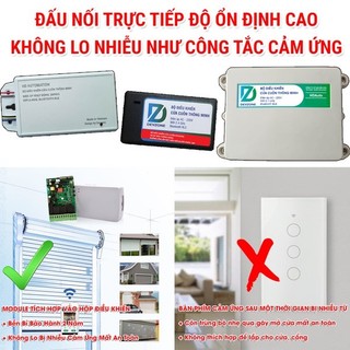 Bộ Điều Khiển Cửa Cuốn Bằng Điện Thoại DEVZONE VBOX Hộp Nhận Cắm Giắc Trực Tiếp Mô Tơ Đóng Mở Cửa Kèm Remote Mã Nhảy Cao