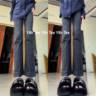 Quần ống đứng màu khói trầm may ống mới , chất jeans cao cấp mềm , co dãn tốt #1033