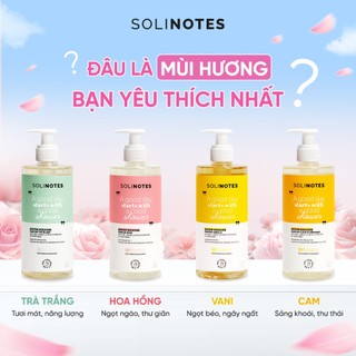Sữa tắm hương nước hoa Solinotes The Blanc hương trà trắng sữa tắm cấp ẩm lành tính, mềm mịn da thành phần thiên nhiên