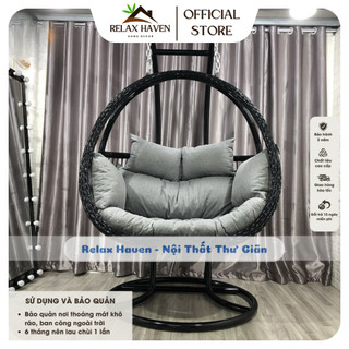 Combo Xích Đu Đôi Phượng Hoàng + Ghế + Bàn, Decor phòng khách, Ban Công, Ngồi Thư Giãn Đọc Sách/Relax Haven HCM