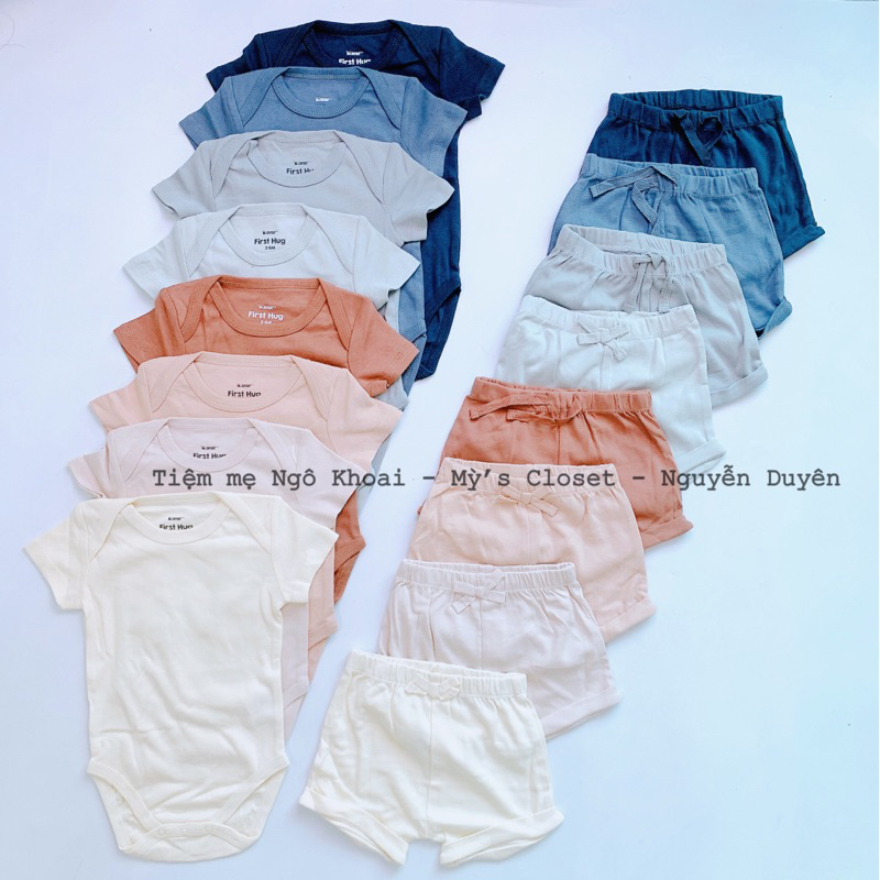 [MD101] Minene Set bộ body suit ngắn tay kèm quần đùi cho bé yêu NGÔ KHOAI MỲ