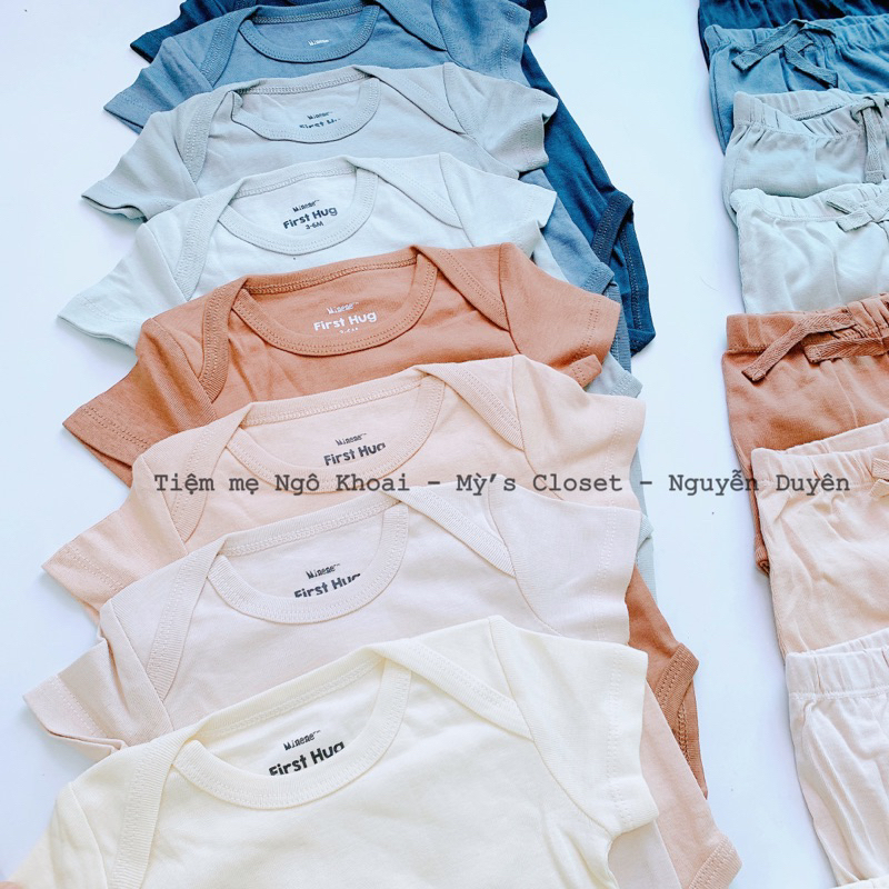 [MD101] Minene Set bộ body suit ngắn tay kèm quần đùi cho bé yêu NGÔ KHOAI MỲ