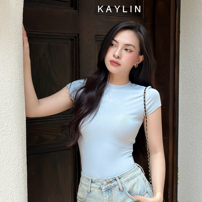 Ảnh Áo phong KAYLIN cộc tay chất thun gân co giản dáng ôm phong cách mát mẻ thoải mái - N2116 1