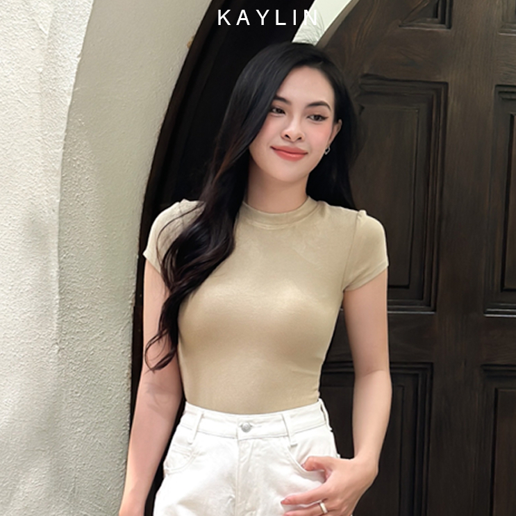 Ảnh Áo phong KAYLIN cộc tay chất thun gân co giản dáng ôm phong cách mát mẻ thoải mái - N2116 4