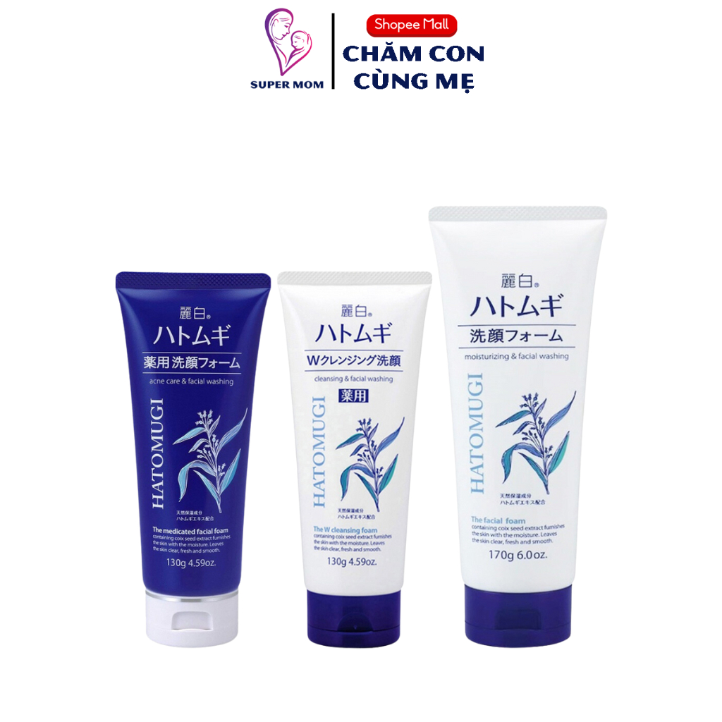 Ảnh Sữa rửa mặt chiết xuất Ý Dĩ Hatomugi Cleansing Facial Foam dưỡng ẩm dưỡng trắng da Nhật Bản 130g, 170g 1