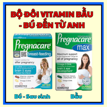 Vitamin Bầu Trước&Sau sinh Pregnacare, Vitamin tổng hợp cho mẹ giúp bầu khỏe, không thiếu máu, bổ sung dinh dưỡng sữa mẹ