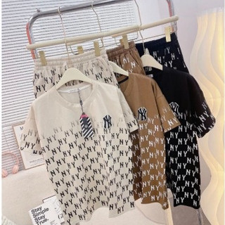Set Bộ Thể Thao Nữ Họa Tiết Thêu Logo NY Mặc Thoáng Mát-Bộ Nam Nữ In Chữ Ny Toàn Thân Chất Cotton Phong Cách Boy Phố2024