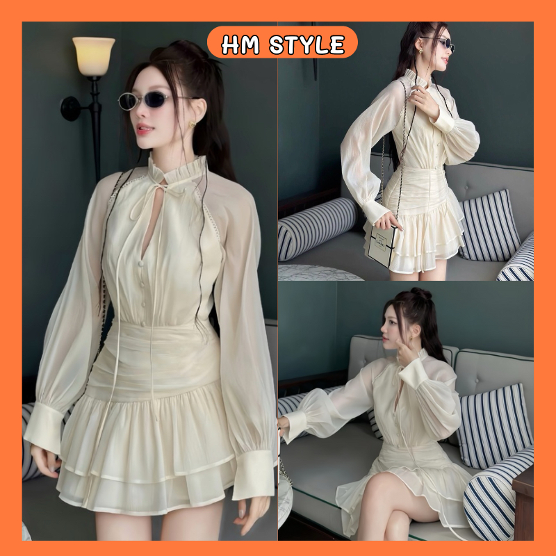 Đầm Bèo Nhún Xếp Tầng Nữ Tính Miler Dress