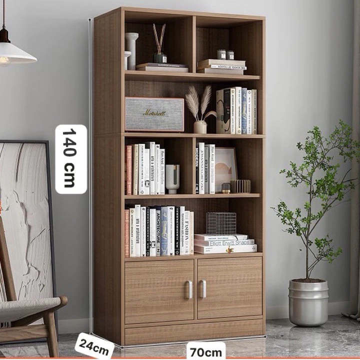 Kệ sách gỗ, tủ gỗ chữ U để đồ năng, giá sách để đồ nhiều tầng, trưng bày trang trí gỗ MDF có ngăn chống mối mọt A66