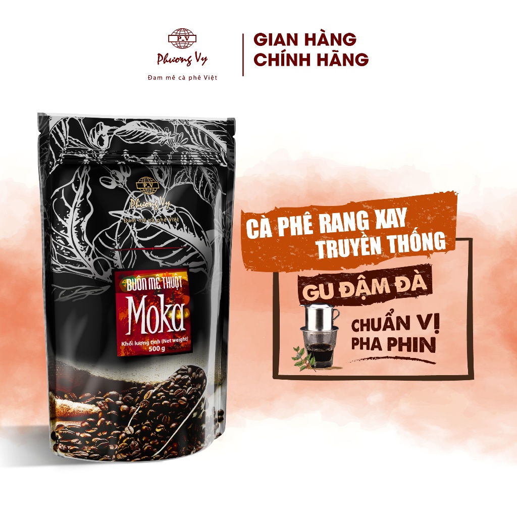 Ảnh Cà Phê Truyền Thống Buôn Mê Thuột MoKa 500g đậm đà, sánh béo, Phương Vy Coffee 1