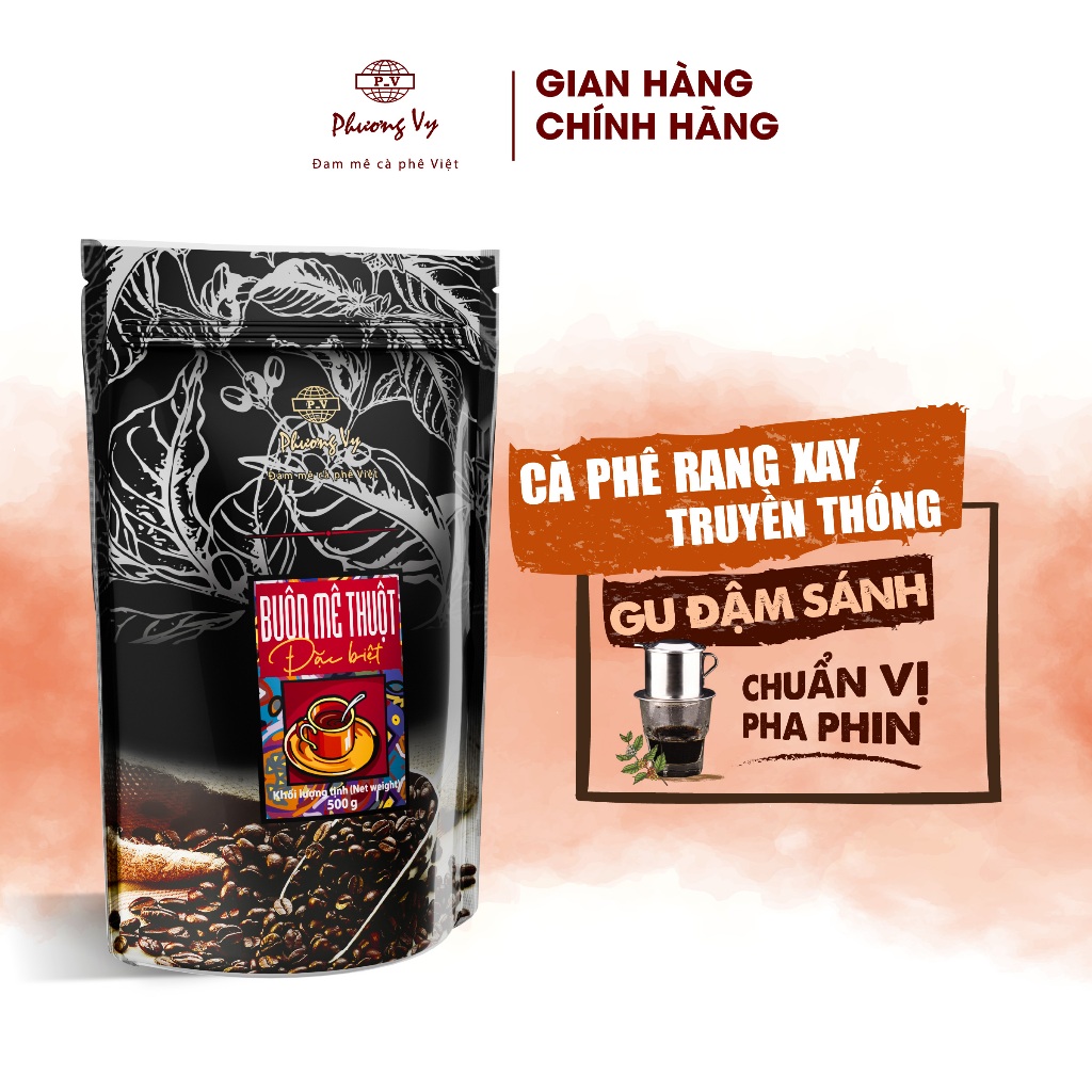 Ảnh Cà Phê Truyền Thống Buôn Mê Thuột Đặc Biệt 500g đậm đà, thơm béo, sánh nước, Phương Vy Coffee 1