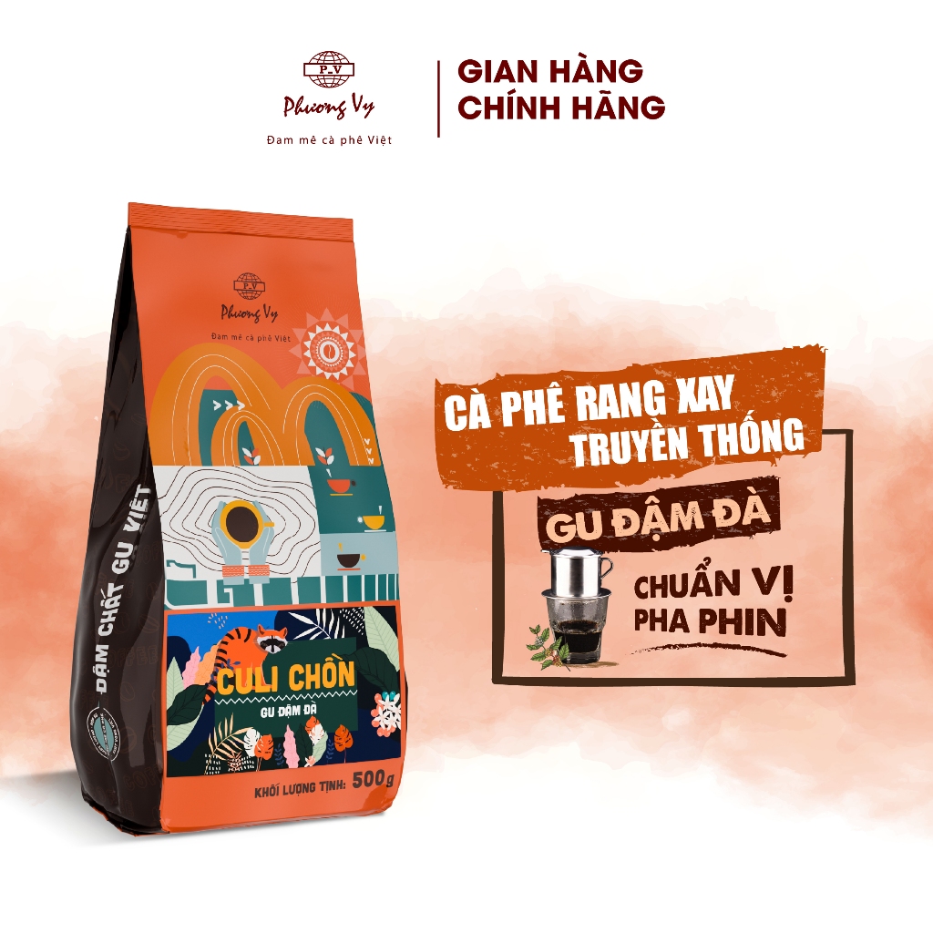 Ảnh Cà Phê Truyền Thống Culi Chồn 500g vị đậm mạnh, hậu đậm, Phương Vy Coffee 1