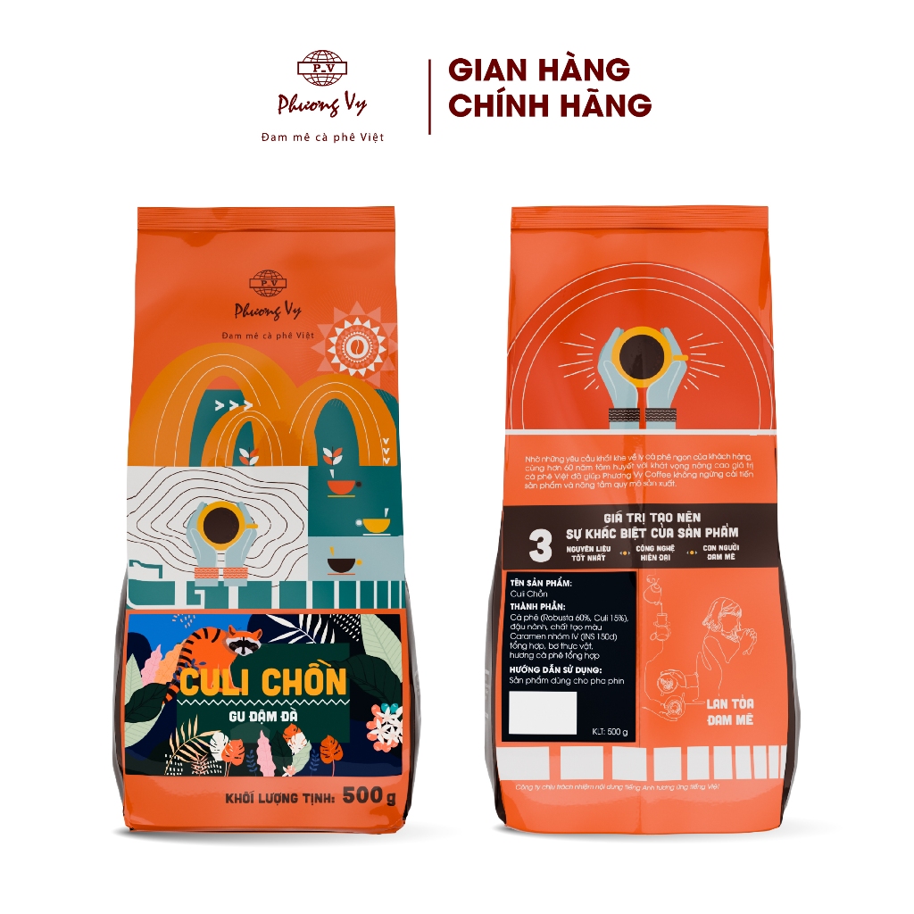Ảnh Cà Phê Truyền Thống Culi Chồn 500g vị đậm mạnh, hậu đậm, Phương Vy Coffee 2