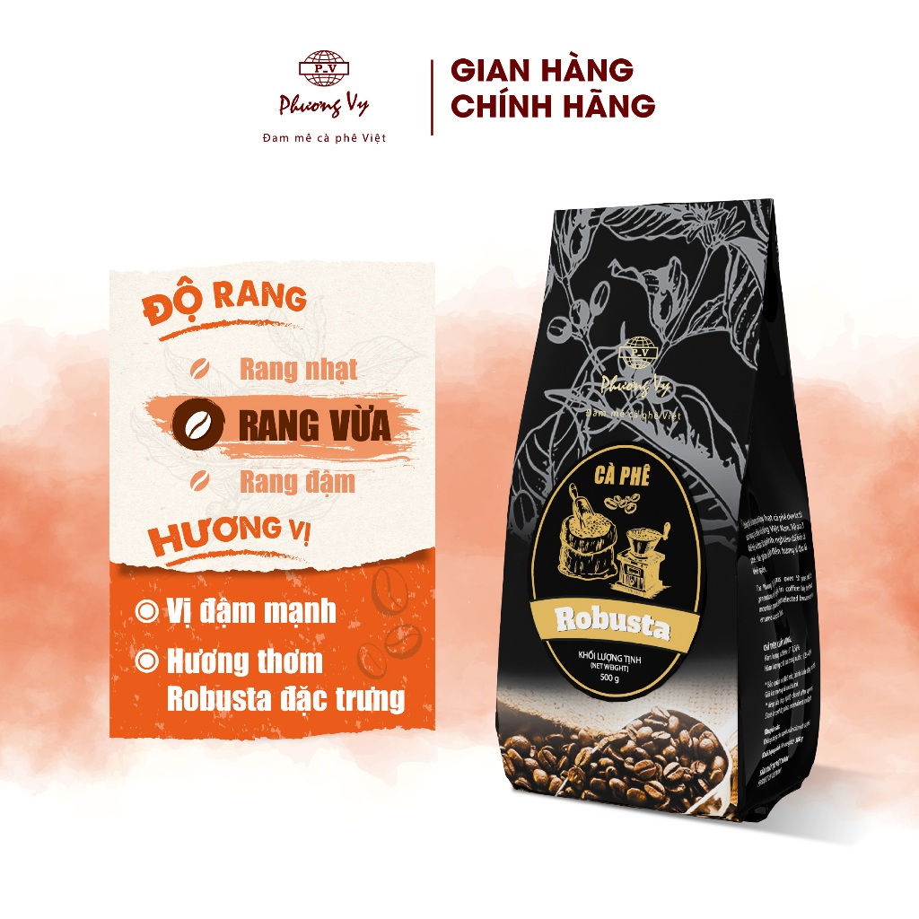 Ảnh Cà Phê Truyền Thống Robusta 500g đậm đà, thơm ngon, Phương Vy Coffee 2