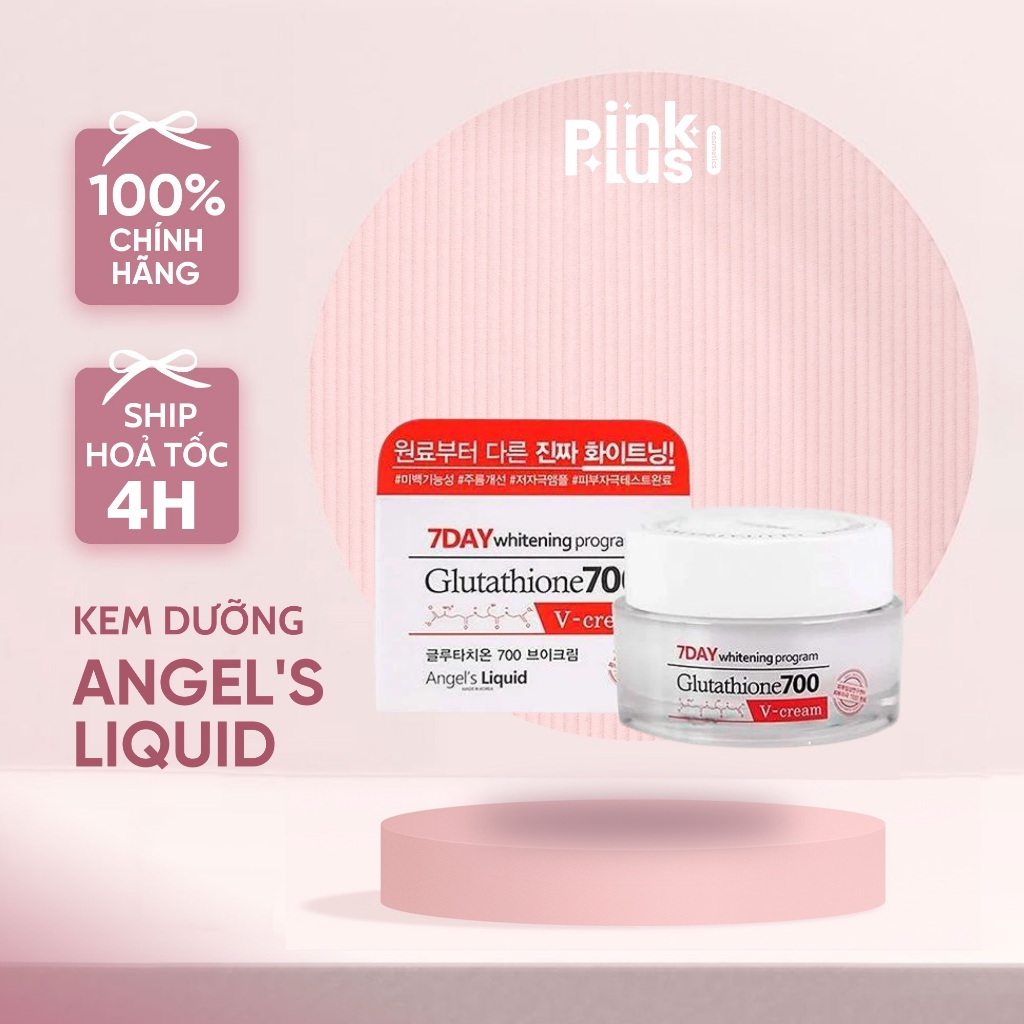 review kem dưỡng 7day glutathione Kem Dưỡng Sáng Da Angel's Liquid 7Day Whitening Program Glutathione 700  V-Cream 50ml
