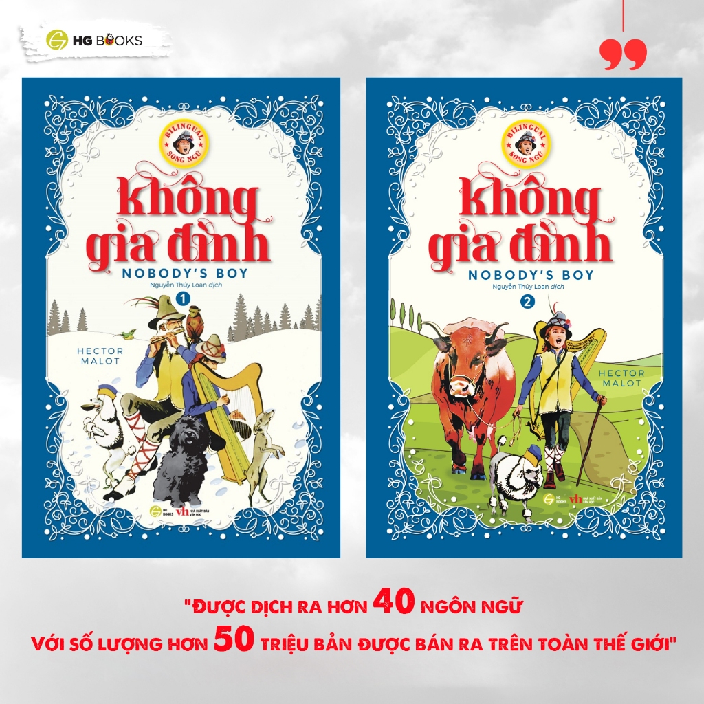 Ảnh Combo 2 Cuốn Sách Không Gia Đình - Truyện Song Ngữ Kinh Điển Có Note Từ Vựng Và File Nghe - HG Books 2