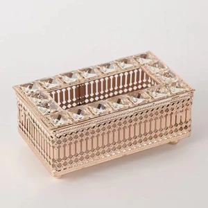 Lưới màu đỏ pha lê mô hộp sáng tạo gia đình phòng khách bàn cà phê bàn thu nạp lật nắp rút hộp giấy cao cấp