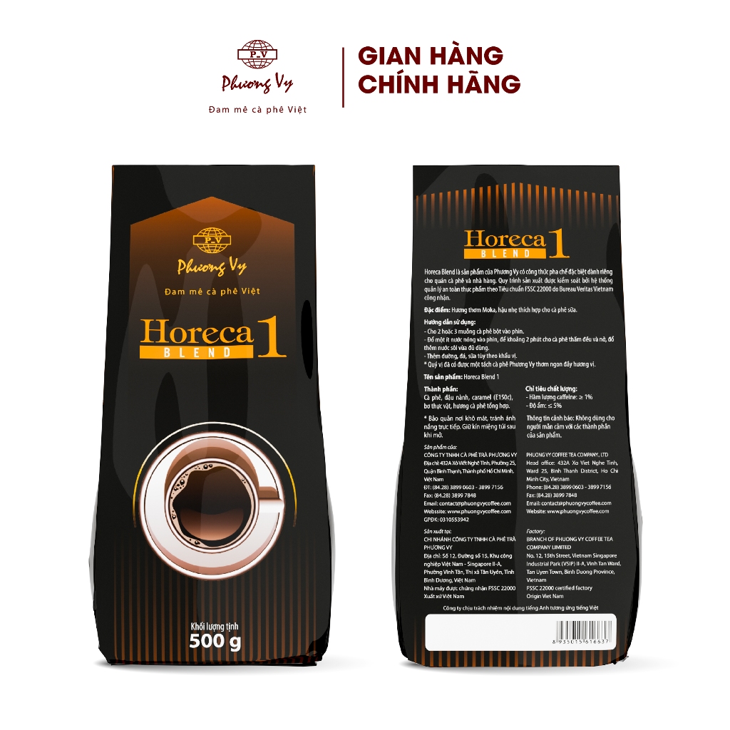 Ảnh Cà Phê Truyền Thống Horeca Blend số 1 500g đậm vừa, sánh nước, hương thơm nồng nàn, Phương Vy Coffee 1
