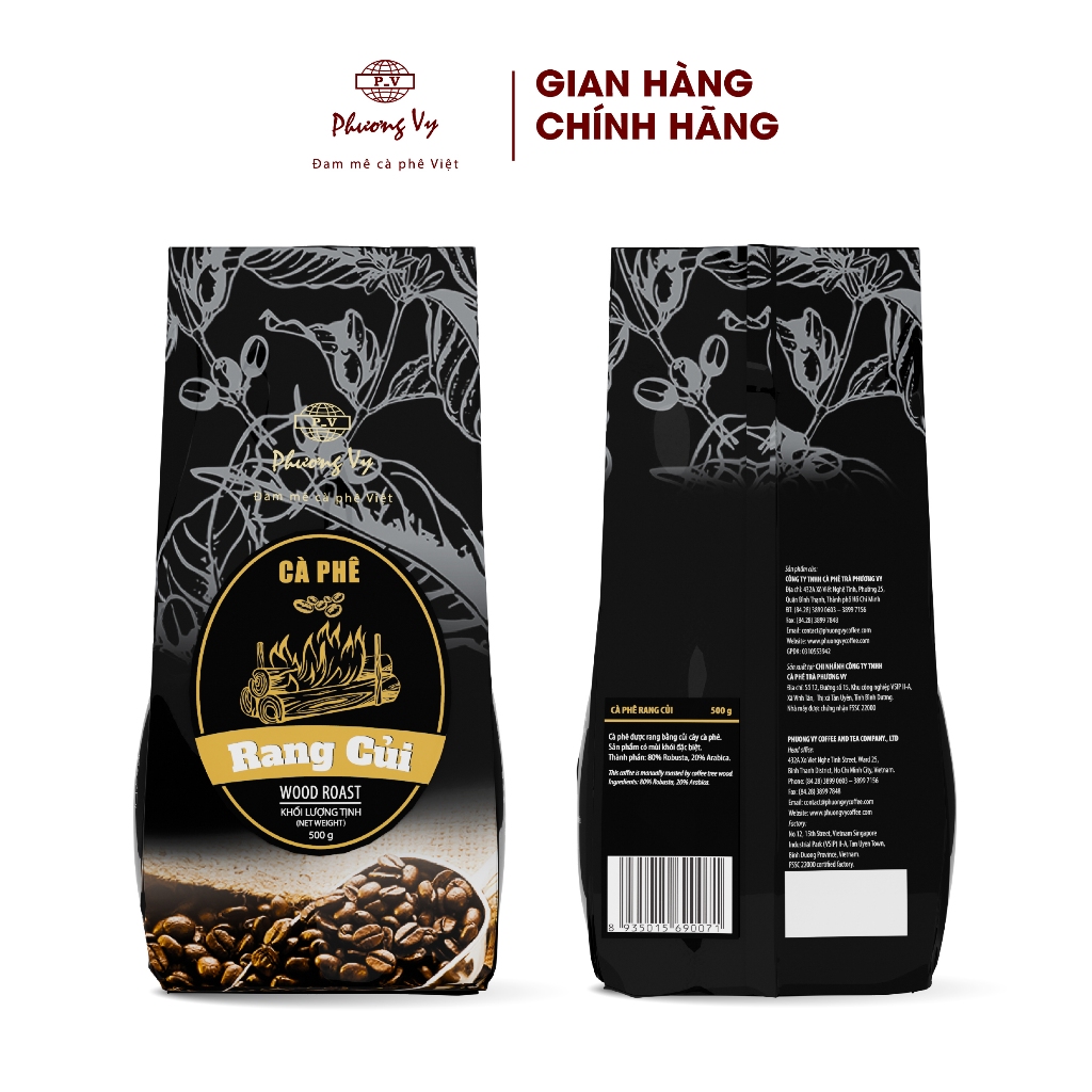 Ảnh Cà Phê Nguyên Chất Rang Củi 500g, công thức rang đặc biệt, hương vị đậm đà, Phương Vy Coffee 1