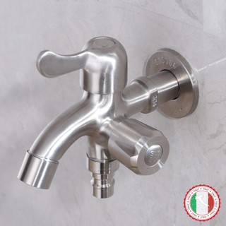 Củ sen lạnh kiêm vòi nước xả (2 trong1) gắn vòi sen inox SUS304 - củ lạc 3 chạc vòi hồ + vòi sen tắm