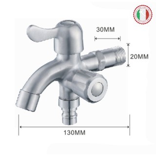 Củ sen lạnh kiêm vòi nước xả (2 trong1) gắn vòi sen inox SUS304 - củ lạc 3 chạc vòi hồ + vòi sen tắm