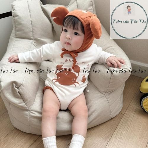 (HÀNG CÓ SẴN) Set body, bodysuit ĐI BIỂN cover Hàn Quốc tặng mũ và tất trắng cho các bé sơ sinh, bé trai bé gái