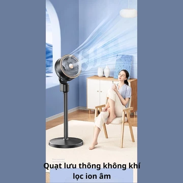 Quạt cây đứng BENTO xoay 90 độ 40W điều khiển từ xa - Quạt cây đứng gia đình, Quạt tuần hoàn không khí đầu lắc linh hoạt