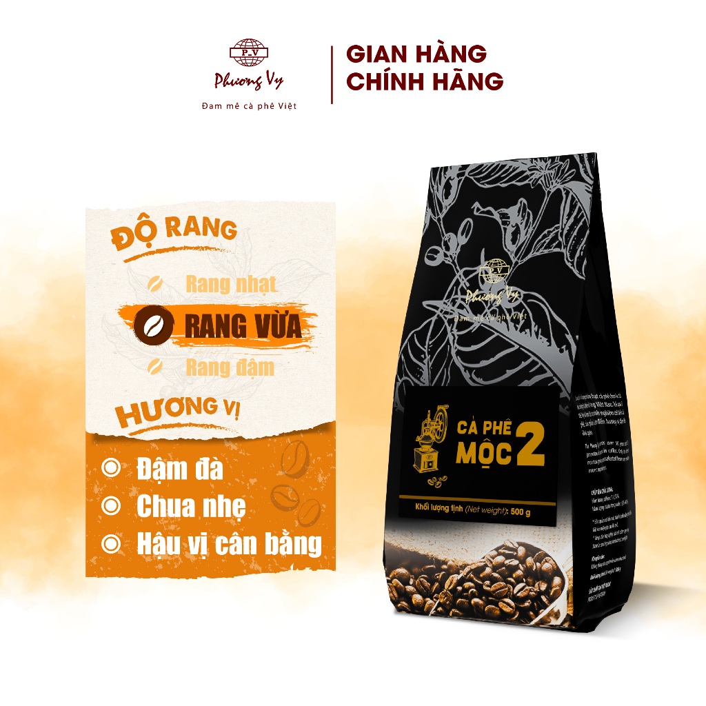 Ảnh Cà Phê Nguyên Chất Mộc 2 500g hương vị đậm đà, thơm ngon, Phương Vy Coffee 3