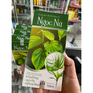 Dung dịch vệ sinh Ngọc nữ chiết xuất thiên nhiên từ lá trầu không lá lô hội cây kacip 150ml