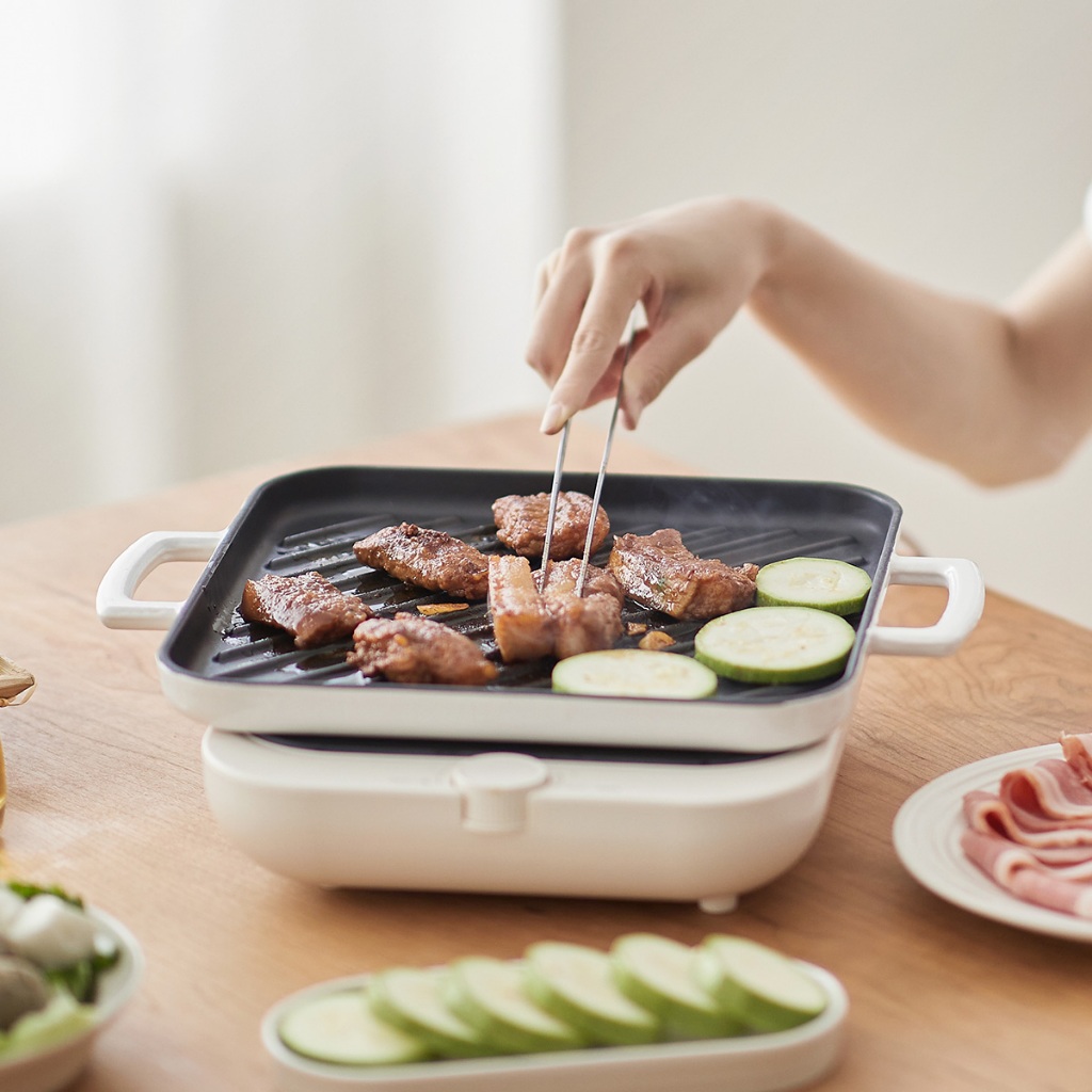Bếp hồng ngoại mini Lock&Lock Bianco Mini infrared cooker 220V, 1300W Màu ngà - EJI136IVY - K-MALL